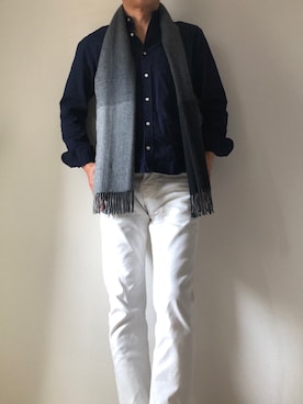 「Care label（ケアレーベ）のアイテム」を使った、𝐂𝐡𝐞𝐞さん（メンズ・172cm）の冬コーディネート