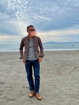 「アイテム（ブルゾン）」を使った、𝐂𝐡𝐞𝐞さん（メンズ・172cm）の秋コーディネート