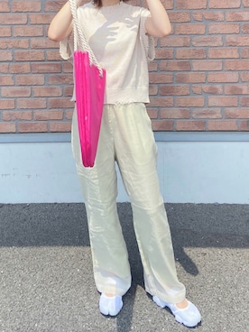 「ITEMS URBANRESEARCH（アイテムズ アーバンリサーチ）のアイテム（ベスト）」を使った、hiraさん（レディース・157cm）の夏コーディネート