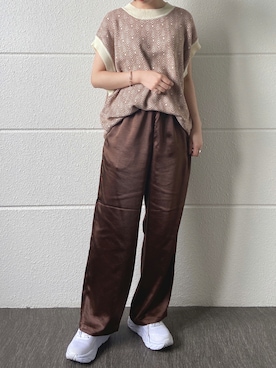 「ITEMS URBANRESEARCH（アイテムズ アーバンリサーチ）のアイテム（ベスト）」を使った、hiraさん（レディース・157cm）の夏コーディネート