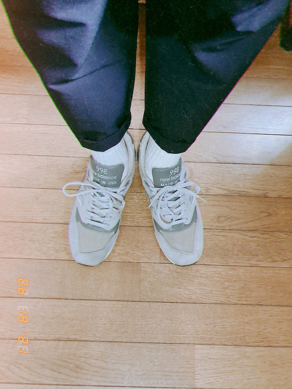「m998、無印良品、シンプルコーデ、おしゃれさんと繋がりたい、ゆるコーデ、大人コーデ」｜「NEW BALANCEのアイテム（スニーカー、グレー系）」を使った、たくおさん（メンズ・173cm）の夏コーディネートの1枚目の写真