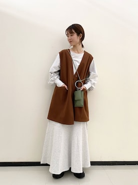 「Kastane（カスタネ）のアイテム（PC・スマホグッズ/家電）」を使った、okazaki risaさん（レディース・157cm）の冬コーディネート
