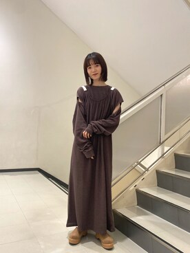 「Kastane」｜「アイテム（スリッポン）」を使った、okazaki risaさん（レディース・157cm）の春コーディネート