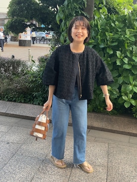 「NOLLEY’S Sophi（ノーリーズソフィ）のアイテム（ブルゾン）」を使った、ichik_nolさん（レディース・154cm）の春コーディネート