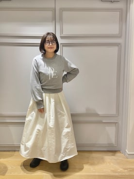「NOLLEY’S Sophi（ノーリーズソフィ）のアイテム（スウェット）」を使った、ichik_nolさん（レディース・154cm）の冬コーディネート