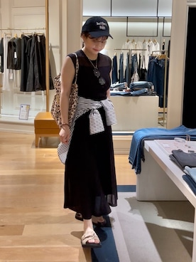「NOLLEY’S Sophi（ノーリーズソフィ）のプリーツ風ニットワンピース（ワンピース）」を使った、ichik_nolさん（レディース・154cm・30代）の夏コーディネート