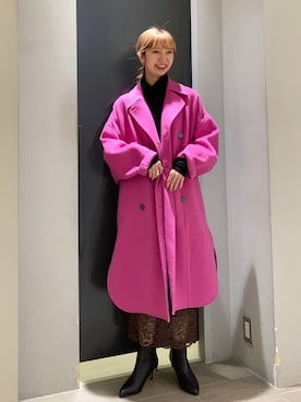 「Rouge vif（ルージュヴィフ）のアイテム（ピーコート）」を使った、abeさん（レディース・159cm）の秋コーディネート
