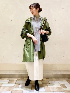 「爽やかコーデ」｜「アイテム（ブルゾン）」を使った、abeさん（レディース・159cm）の秋コーディネート