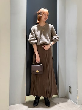 「Vネック」｜abeさん（レディース・159cm）の冬コーディネート