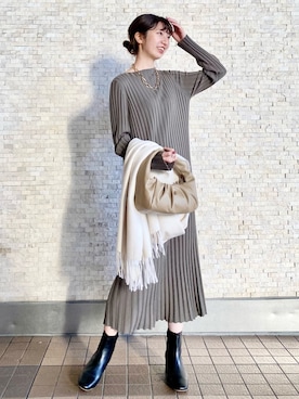 abeさん（レディース・159cm）の冬コーディネート