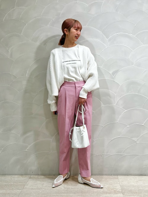 Rouge vif la cle ストレッチリリヤーンニットボレロ ベージュ ルージュ ヴィフ ラクレ Rouge vif la cle ストレッチリリヤーン