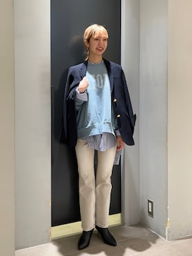 「Rougevif」｜「アイテム（スウェット）」を使った、abeさん（レディース・159cm）の冬コーディネート