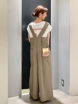 「Rouge vif（ルージュヴィフ）のアイテム（オールインワン・サロペット）」を使った、abeさん（レディース・159cm）の春コーディネート