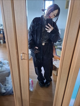 「WEGO（ウィゴー）のアイテム（Pants、ブラック系）」を使った、目さん（レディース・149cm）の春コーディネート