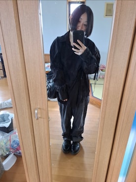 「Dr. Martens（ドクターマーチン）のアイテム（Shoes、ブラック系）」を使った、目さん（レディース・149cm）の春コーディネート
