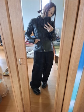「Yohji Yamamoto（ヨウジヤマモト）のアイテム（Pants、ブラック系）」を使った、目さん（レディース・149cm）の春コーディネート