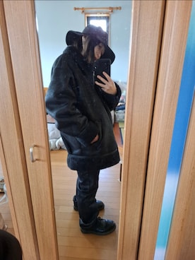 「H&M（エイチ・アンド・エム）のアイテム（Denim pants、ブラック系）」を使った、目さん（レディース・149cm）の春コーディネート