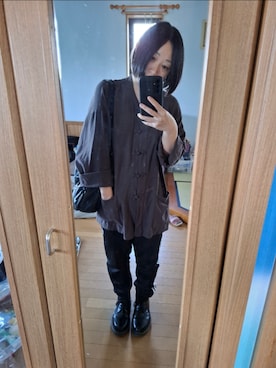 「adidas（アディダス）のアイテム（Pants、ブラック系）」を使った、目さん（レディース・149cm）の春コーディネート