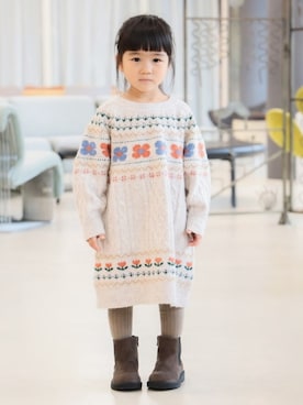 「アイテム（ワンピース）」を使った、BEAMS miniさん（キッズ・100cm）の冬コーディネート