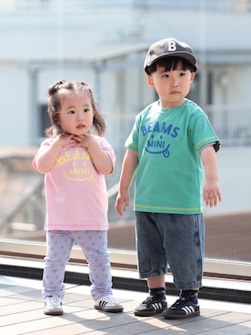「BEAMS mini（ビームスミニ）のアイテム」を使った、BEAMS miniさん（キッズ・100cm）の夏コーディネート