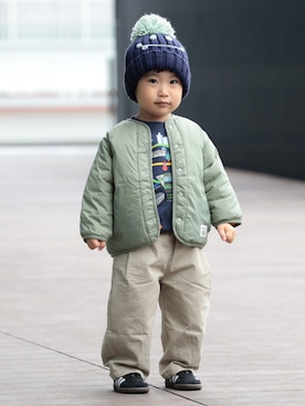 「アイテム（ブルゾン）」を使った、BEAMS miniさん（キッズ・90cm）の冬コーディネート