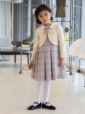 「アイテム（ワンピース）」を使った、BEAMS miniさん（キッズ・110cm）の秋コーディネート