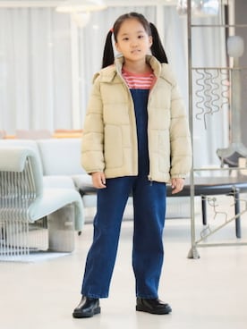 「アイテム（サロペット/オーバーオール）」を使った、BEAMS miniさん（キッズ・128cm）の冬コーディネート