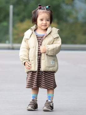 「アイテム（ワンピース/ドレス）」を使った、BEAMS miniさん（キッズ・80cm）の冬コーディネート