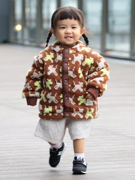 「アイテム（ブルゾン）」を使った、BEAMS miniさん（キッズ・80cm）の冬コーディネート