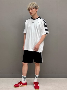 「スリーストライプス」｜INさん（メンズ・174cm）の夏コーディネート