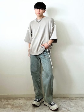 「アイテム（ネックレス）」を使った、SOUTAさん（メンズ・170cm・20代）の秋コーディネート