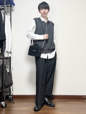 「GU（ジーユー）のアイテム（ドレスシューズ）」を使った、SOUTAさん（メンズ・169cm）の秋コーディネート