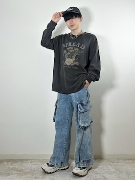 「Starting Over（スターティングオーバー）のアイテム（帽子）」を使った、SOUTAさん（メンズ・170cm）の秋コーディネート