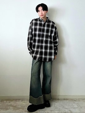 「アイテム（イヤリング）」を使った、SOUTAさん（メンズ・170cm）の秋コーディネート