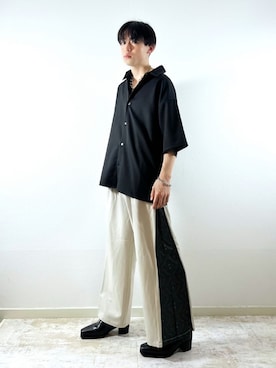 「アイテム（スラックス）」を使った、SOUTAさん（メンズ・170cm）の夏コーディネート