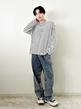 「アイテム（ウォレットチェーン）」を使った、SOUTAさん（メンズ・170cm）の秋コーディネート