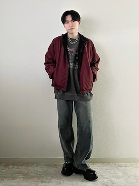 「アイテム（ブルゾン）」を使った、SOUTAさん（メンズ・170cm・20代）の秋コーディネート