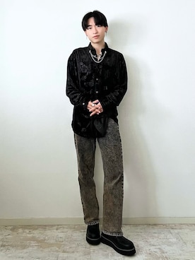 「アイテム（イヤリング）」を使った、SOUTAさん（メンズ・170cm）の秋コーディネート