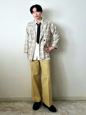 「アイテム（ネクタイ）」を使った、SOUTAさん（メンズ・170cm）の秋コーディネート