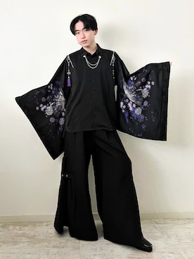 「アイテム（イヤリング）」を使った、SOUTAさん（メンズ・170cm）の秋コーディネート