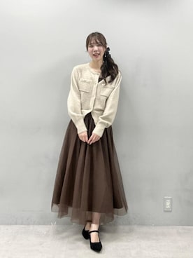 「アイテム（カーディガン/ボレロ）」を使った、おまみさん（レディース・162cm）の夏コーディネート