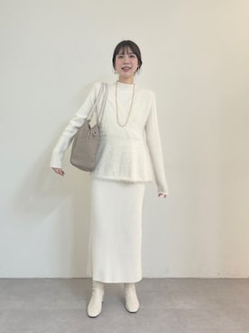 「アイテム（ボストンバッグ）」を使った、おまみさん（レディース・162cm）の夏コーディネート
