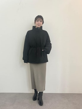 「アイテム（ダウンジャケット/コート）」を使った、おまみさん（レディース・162cm）の夏コーディネート