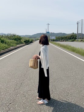 「カコバッグ」｜りここさん（レディース・155cm）の夏コーディネート