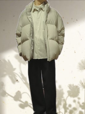 「UNIQLO（ユニクロ）のアイテム（パンツ、ブラック系）」を使った、icedcoffeeさん（メンズ・166cm）の冬コーディネート