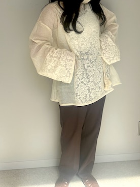 「moitytto」｜「アイテム（スラックス）」を使った、moe3さん（レディース・152cm）の秋コーディネート