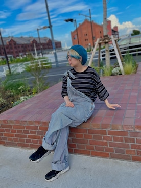 「バーバリー」｜「アイテム（サロペット/オーバーオール）」を使った、ﾊﾟェさん（レディース・166cm）の秋コーディネート