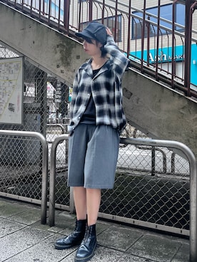 「アイテム（キャスケット）」を使った、ﾊﾟェさん（レディース・166cm）の秋コーディネート