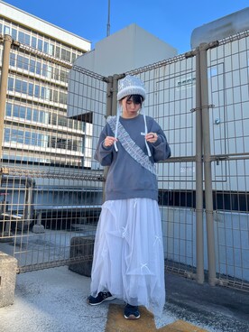 「Kaorinomori」｜「アイテム（ニットキャップ/ビーニー）」を使った、ﾊﾟェさん（レディース・166cm）の秋コーディネート