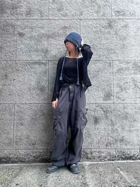 「いいね、save、フォローお願いします🤑」｜「アイテム（ハット）」を使った、ﾊﾟェさん（レディース・166cm）の秋コーディネート